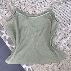 COPY - JOHN GALT sage spaghetti strap tank